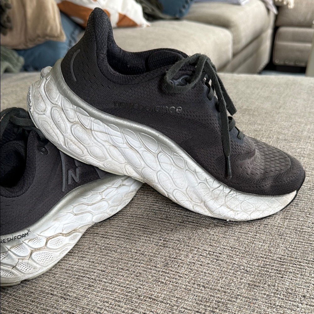 New Balance Black and White Fresh Foam Running Sneakers